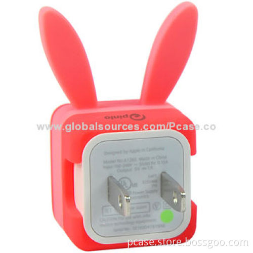 USB Adapter, Cover with Eco-friendly Silicone Material, Suitable for iPhone and iPad
